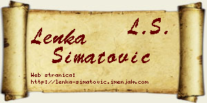 Lenka Simatović vizit kartica
